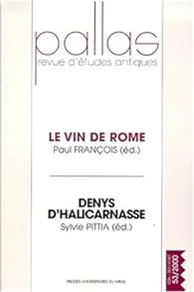 Le vin de Rome : Denys d'Halicarnasse