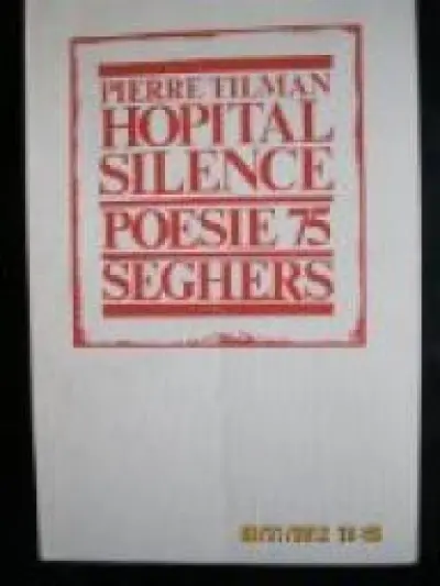 Hôpital Silence Poesie 75