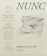 Nunc, n°42 : Dossier Hans Urs von Balthasar