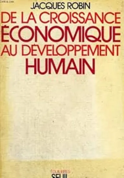 De la croissance économique au developpement humain