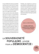 La souveraineté populaire : levier pour la démocratie ?