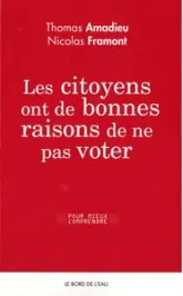 Les Citoyens Ont de Bonnes Raisons de Ne Pas Voter