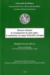 ÉLÉMENTS D'HISTOIRE DE L'ENSEIGNEMENT DU DROIT PUBLIC